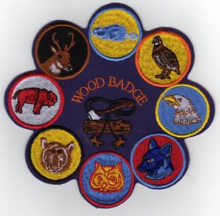 Large Wood Badge Jacket Patch 6 Mint