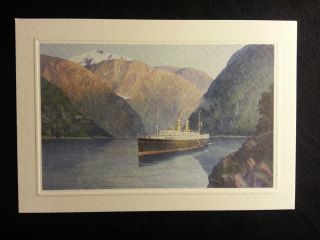 Stephen J Card Collection 4x6 Volendam in fjords 1935 Holland America