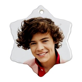 New One Direction Harry Styles Photo Christmas Ornament Snowflake B