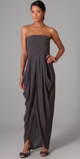 Twelfth St. by Cynthia Vincent Strapless Dress with Skirt Drape