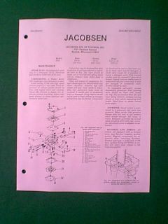 Jacobsen 2 Cycle Snowblower Engine J501 Service Manual