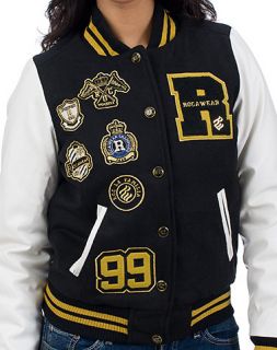 Rocawear Multi Patches Royal Varsity Jacket