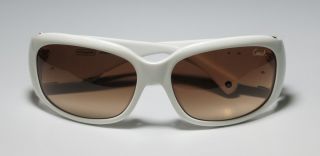 New Coach Jacqueline S828 White Gold Brown Luxurious Sunglasses Shades