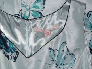 Jacques Vert Butterfly Breeze Aqua Shift Dress Bolero Jacket 2 Piece
