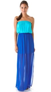 ONE by Chelsea Flower Colorblock Strapless Maxi Dress