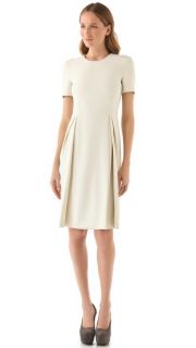 Calvin Klein Collection Short Sleeve Pleated Dress
