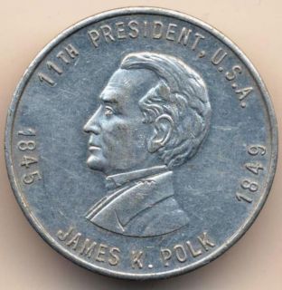 Medal President James K Polk 1845 1849 Aluminium