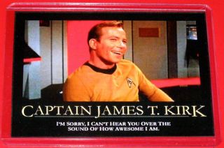 Star Trek Captain James T Kirk Ego Maniac LOL Magnet