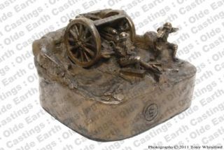 WW1 Royal Artillery 18 Pounder Cold Cast Bronze Figure Statue