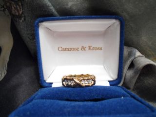 Jacqueline B Kennedy Unity Ring SS Vermeil with 18 CZs by Camrose