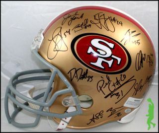  49ers Team Signed F s Football Helmet 28 Autos Gore Davis COA
