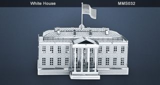 Metal Works White House 3D Laser Cut Model Fascinations 010329