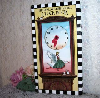  REAL MOTHER GOOSE CLOCK BOOK ILLUSTRATED BY JANE CHAMBLESS RIGIE 1984
