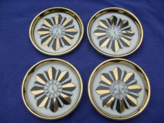  Four Ceramic Clock Design Coasters by Shafford James R Summers Design