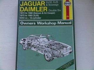 Jaguar Daimler XJ12 XJS Sovereign Double Six Haynes Owners Workshop
