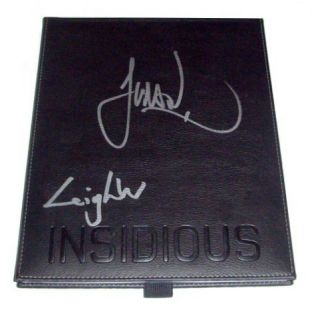 Leigh Whannell James Wan Autographed Insidious Notepad