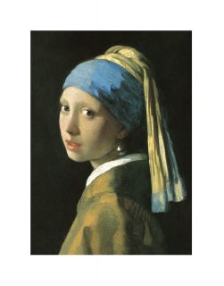 Johannes Vermeers Pearl Earing Beautiful Girl Art Poster Print