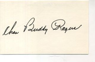 Charles Buddy Rogers 1930s Actor Wings Signed Autograph