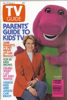 TV Guide Feb 27 1993 Jane Pauley Barney NY EDT