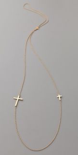 Jennifer Zeuner Jewelry Triple Integrated Cross Necklace