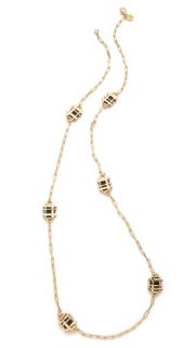Tory Burch Gingham Rosary Necklace