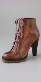 Tapeet Lace Up Lug Booties