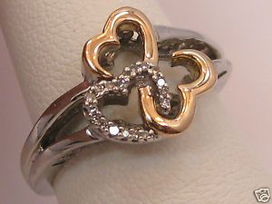 Jane Seymour Open Hearts Diamond 925 Rose Gold Ring Kay Jewelers