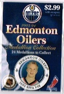 2003 04 NHL Edmonton Oilers Medallion Jani Rita