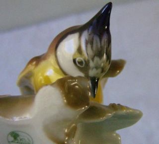  Bird Figurine Germany Titmouse or Jay Collectible Porcelain