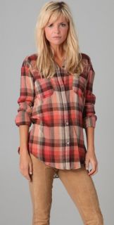 Free People Plaid Road Trip Button Down