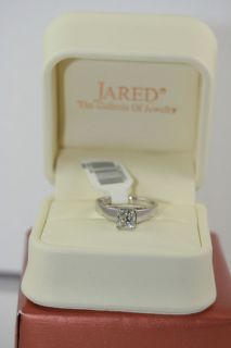 Jared Diamond Solitaire Ring 1 carat Princess cut 14K White Gold  New
