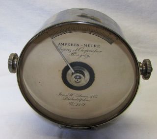Early Queen Amp Meter Ammeter James w Queen Company s N 3472