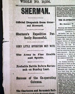 William T. Shermans MARCH TO THE SEA Ulysses S. Grant 1864 Civil War