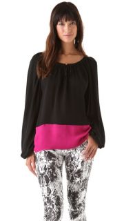 Parker Colorblock Peasant Top