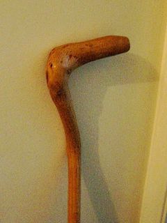 Viintage Solid Wood Hand Carved Walking Stick Cane One of A Kind