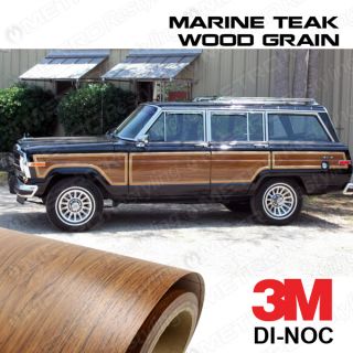 New 3M Jeep Grand Wagoneer Marine Teak Wood Grain Vinyl