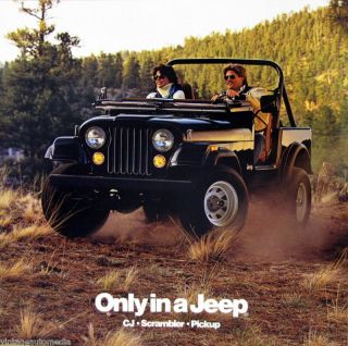 1985 Jeep CJ Scrambler Pick Up New Vehicle Brochure