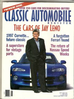   Classic Automobile Register Magazine The Cars Of JAy Leno Corvette