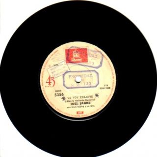 Joel Jarre Yo Voy Errante 45 Single Odeon Chile 1973
