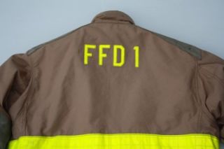 Janesville Firefighter Turnout Coat Size 54 x 32 x 27 1 2 Tan