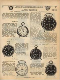 1922 New Haven Brownie Radium Dial Alarm Clock RARE Ad