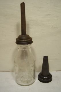 Vintage 1922 Jay B Rhodes Oil Bottle w/ Spout and The Master Oil