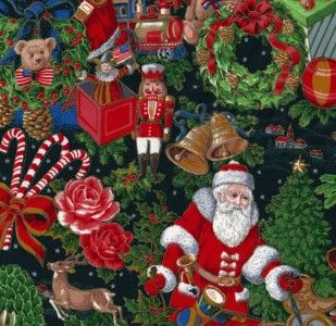 St Nicklaus Nicholas Christmas Holiday Fabric Yards BTY