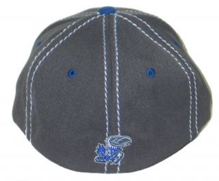Kansas Jayhawks KU Mist Flex Fit Hat Cap L XL New
