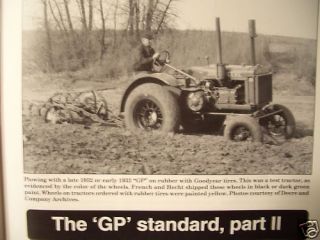 John Deere GP Tractor Green Magazine JD Plow History