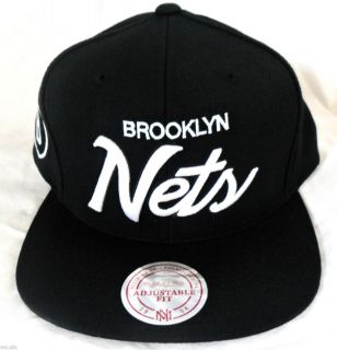  Mitchell & Ness Brooklyn Nets Black Special Script Snapback Hat JayZ