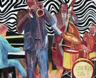 New Orleans Jazz Bar Blues Original Art Painting Dan BYL Collector