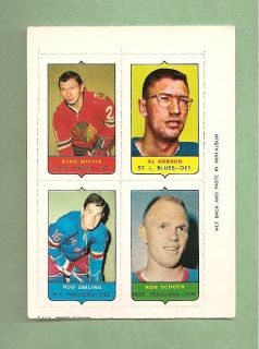 STAN MIKITA,AL ARBOUR+SCHOCK & SEILING 1969 70 O PEE CHEE FOUR IN ONE