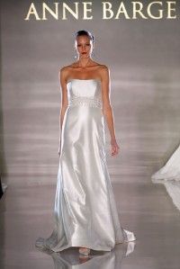 Authentic Anne Barge La Fleur LF184 Silk Shantung Aline Couture Bridal