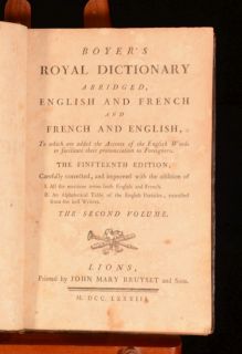 Le Dictionnaire Royal Francois Anglois et Anglois Francois